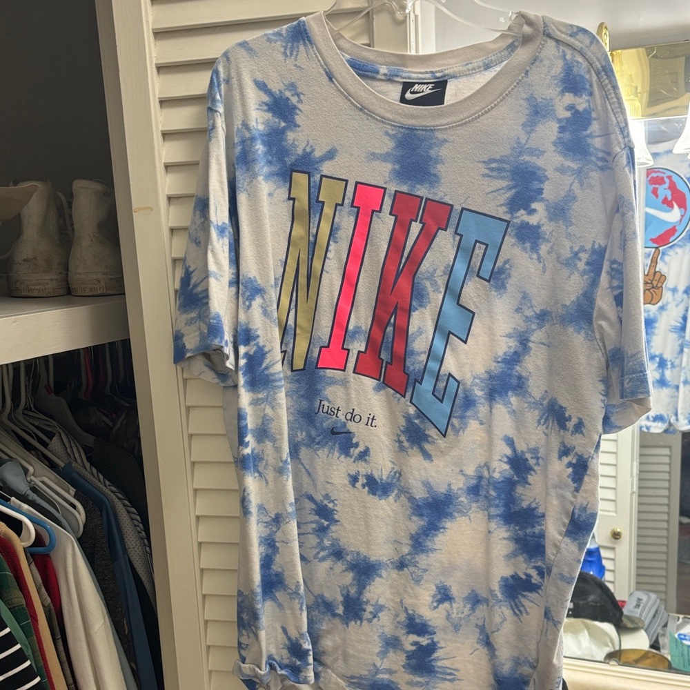 NikeTie-Dye T-Shirt - Blue and White